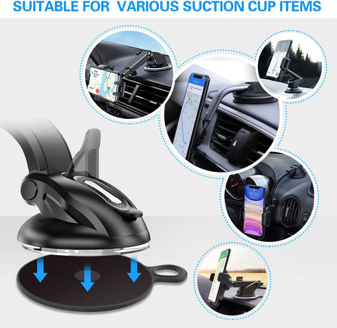 volport Dashboard Pad Mounting Disk for Suction Cup Phone Mount, 2.95in/75mm Sticky Adhesive Disc for Car Dash Cam GPS