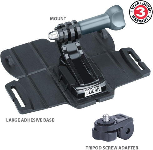 USA Gear Large Sticky Mount for GoPro Hero 11 9/8/5, Insta 360, DJI Osmo Action 3, AKASO EK7000 and more Action Cameras