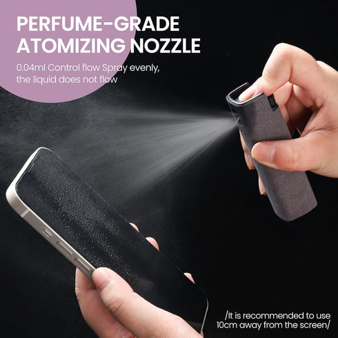 2 Pcs Screen Cleaner Kit, 3-in-1 Touchscreen Mist Cleaner Spray Bottle Tool & Microfiber Cloth