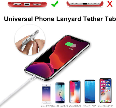 SHANSHUI Phone Tether Tab, 2PCS Universal Cell Phone Lanyard Tether Pad for All Smartphones