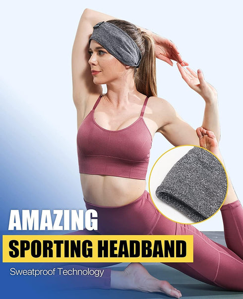 Sleep Headphones, Headband Headphones for Side Sleeper, Soft Elastic Comfortable Sleep Headband, Birthday Gifts,