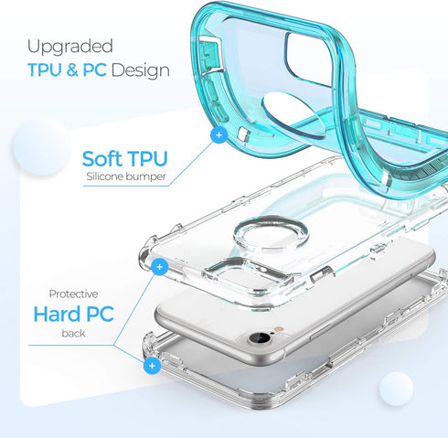 ORIbox Case Compatible with iPhone XR - Heavy Duty Shockproof Anti-Fall Clear Case