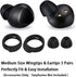 JNSA 12 PCS Medium Size Wingtips and Ear Tips Compatible with Galaxy Buds Plus, 3 Pairs Silicone Eartips and Wing Tips,