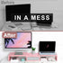 TEAMIX Pink Dual Monitor Stand Riser with Drawer - Adjustable Length and Angle for 2 Laptop/PC/Screen/TV (1 Drawer)