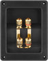 Speaker Terminal Connector, 4 Pure Copper Plated Wiring Terminal Box with 4 Mounting Holes