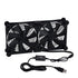 140mm 3-Degree 5V Quiet Dual Router Fan Cooler with L/M/H Speed Controller, DC USB Powered Cooling Case Fan for Router
