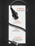 USB Type C 3.1 Male to Female Flush Mount Cable Waterproof Kit for Car Boat Motorcycle, 1 Feet 30 cm