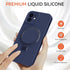 Vanxiliiy 12 12 6.1" Compatible with iPhone Case with Stand, Slim Premium Liquid Silicone Phone Cases for iPhone