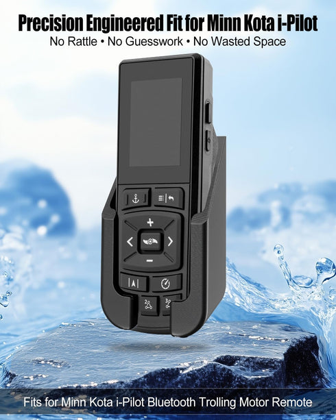 HKJWUN Remote Holder Fits for Minn-Kota Advanced GPS Trolley Motor Remote, Reinforced PETG Marine-Grade Mount, Secure