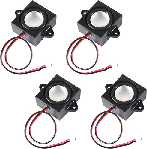 4pcs 3 Watt 8 Ohm Mini Speaker, 8ohm 3w Loudspeaker Micro Speaker for Arduino with JST-PH2.0 Interface for Small