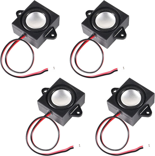 4pcs 3 Watt 8 Ohm Mini Speaker, 8ohm 3w Loudspeaker Micro Speaker for Arduino with JST-PH2.0 Interface for Small