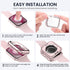 Tensea 2 in 1 Waterproof Apple Watch Screen Protector Case, iWatch Protective PC Face Cover with Tempered Glass