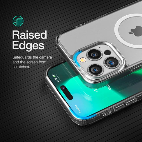 ENCASED Privacy Case for iPhone 15 Pro (2023) Slim-fit Clear Case with Anti-Spy Screen Protector, 9H Tempered Glass