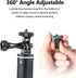 HSU Aluminum Camera Tripod Mount Adapter, 1/4"- 20 Camera Mount with Aluminum Thumbscrew, Tripod Adapter Compatible with Insta360 X4/X3/X2/X/RS/R/GoPro/Sony/Sjcam and Other Cameras (Black)