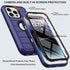 for iPhone 14 Pro Max Case with Belt Clip Holster,Built-in Screen Protector,Heavy Duty Shockproof Drop Proof Military Protective Phone Cover with Kickstand for Apple 14 Pro Max 6.7" (Deep Blue)