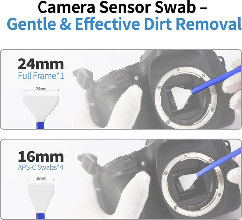 CamKix 14-in-1 2in1 30 ML Camera Lens Cleaning Kit - Includes Advanced Large Silicone Air Blower, Lens Cleaning Pen