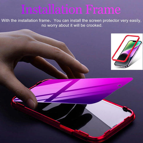 iPhone 14/13/13 Pro Privacy Screen Protector - 28° Anti-Spy Tempered Glass, Full Coverage, Bubble-Free, Easy Install,