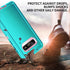 for Galaxy S10 Case,Heavy Duty Shockproof Dust/Drop Poof 3 Layers Full Bady Protection Rugged Case for Galaxy S10,Mint Green/Pink