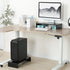 TEAMIX 20 inch Monitor Stand Riser, Wood Stand for Desk, Computer Stand with Keyboard Organizer, Black