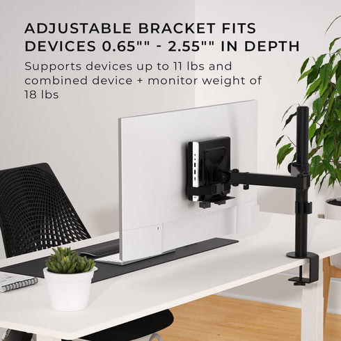 HumanCentric Thin Client Mount Bracket for Mini PC or Computer, VESA Monitor Arm, Pole, Under Desk, or Surface
