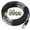 RG8X Coaxial Cable 50ft, CB Coax Cable + UHF SO239 Female to SMA/UHF/BNC Adapter 4-Pack for Amateur Radio