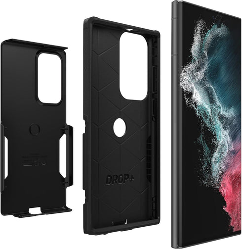 OtterBox S22 Commuter Galaxy Ultra Series Case - Black, Slim & Tough, Pocket-Friendly, with Port Protection