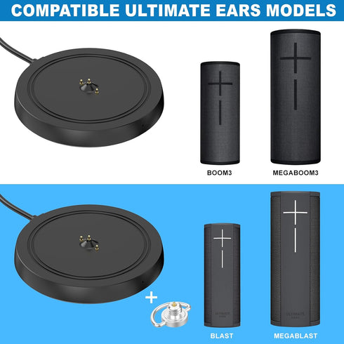 Power Up Charging Dock - Compatible with Ultimate Ears UE Boom 3/Megaboom 3/Blast/Megablast (Wall Charger & 5 Feet