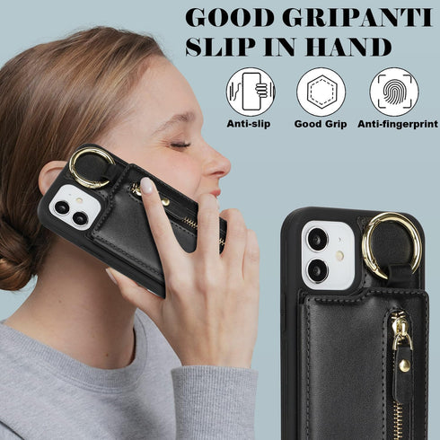 Visit the Store 12 12 for iPhone case Wallet with Card Holder for Women Men Shockproof Phone case iPhone pro