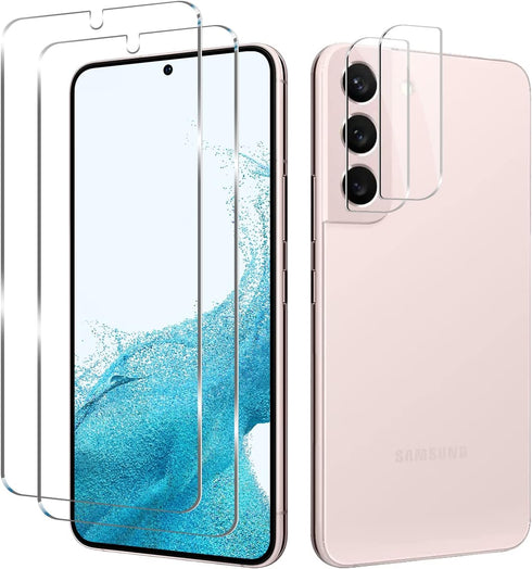 BIGFACE Galaxy S22 Plus Tempered Glass Screen Protector, 2 Pack, Anti-Scratch, Case Friendly, 9H Hardness