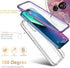 Esdot Rugged Case for iPhone 13 with Built-in Screen Protector, Military Grade, Fashionable Designs, Glitter Purple