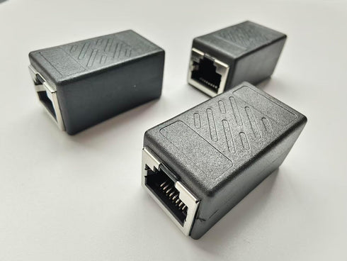 VGGUBKZ RJ45 3-Pack, Cat7/Cat6/Cat5e Setup, Coupler Ethernet Female to Female Connector for Cables, Network Extension