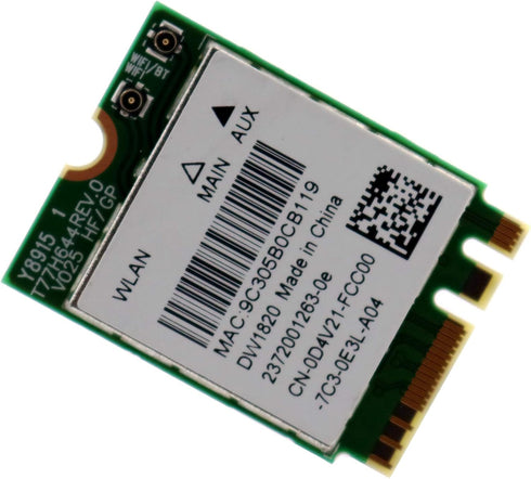 DW1820 802.11ac 867Mbps M.2 WLAN WiFi Adapter with BT 4.1 for Dell Laptops, Qualcomm QCNFA344A