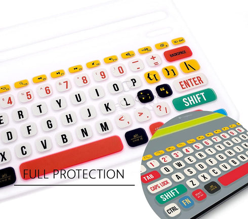 WYGCH- Ultra Thin Silicone Keyboard Cover for Logitech K480 Multi-Device Keyboard Protective Skin
