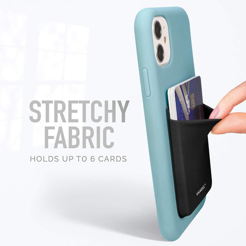 VANDEL Pocket Stick-On Fabric Phone Wallet for Women, Cute Credit Card Holder for Phone