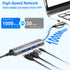 Denlane 3.0 5 2 4-Port 3.0 1000Mbps RJ45 USB C USB to Ethernet Adapter, in Gigabit USB Ethernet Hub for Laptop