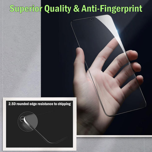 3 Pack Screen Protector for Samsung Galaxy A53 5G with Camera Lens Protector, Ultra HD Tempered Glass, Case Friendly