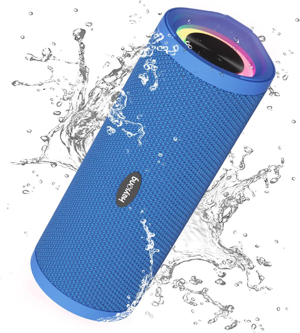 HEYSONG Portable Bluetooth Speaker, Waterproof Wireless Shower Speaker, IPX7 Floating, 5000mAh, Good Bass for Beach