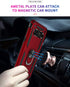 Military Grade Shockproof Case for Samsung Galaxy Note 8, 360 Metal Rotating Ring Kickstand (Black)