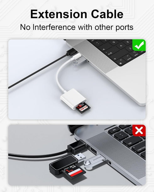AILKIN 17/17e/17Pro/16e/16Pro, 3.0 S26, SD Card Reader Type C for iPhone MacBook, iPad Pro, USB C Micro SD Card Reader