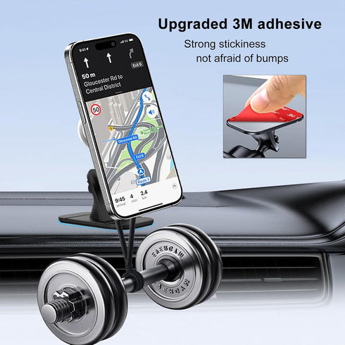 JCTRIWAY Vent or Dashboard Car Phone Mount for Popsocket, Dashboard Adapter Adhesive and Vent Clip, Compatible