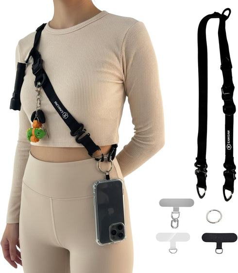 EAWEAW Heavy Duty Phone Lanyard Crossbody, Thick Adjustable Strap for iPhone & Android, Hands-Free Neck Strap