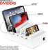 Modern Innovations Bamboo Charging Station for Multiple Devices, Wood Organizer, Desk Docking Stand for Cell-Phone