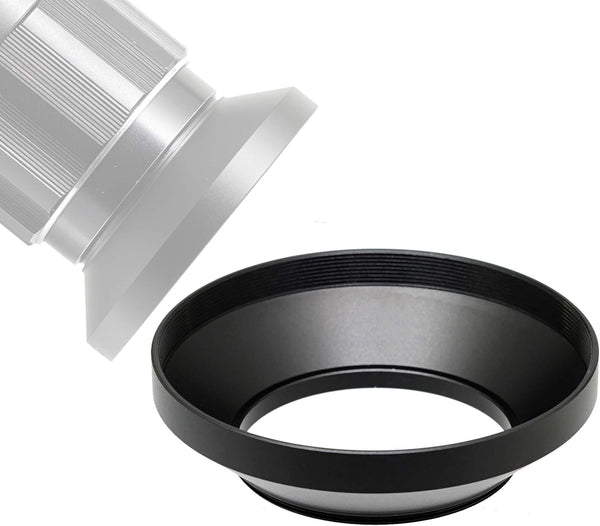 Fotasy 39mm Metal Wide Angle Lens Hood for Canon Fuji Leica Nikon Olympus Panasonic Pentax Sony Lens