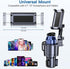 2 in 1 Car Cup Holder Phone Tablet Mount, Adjustable Long Arm with 360° Rotation for All Smartphones and Tablets