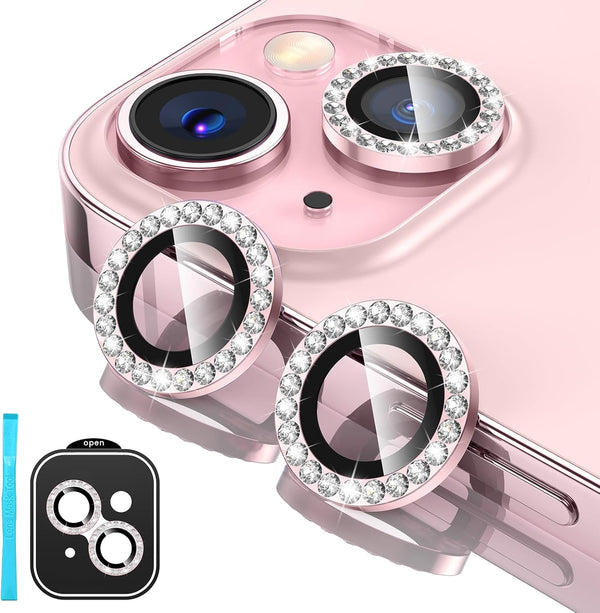 Tensea Camera Lens Protector for iPhone 15 / iPhone 15 Plus, 9H Tempered Glass, HD Clear, 6.1 inch/6.7 inch