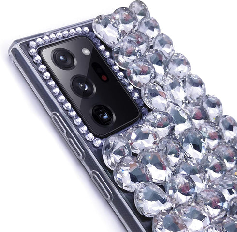 Bonitec 3D Glitter Sparkle Bling Case for Samsung Galaxy Note 20 Ultra 5G, Luxury Shiny Crystal Rhinestone Diamond