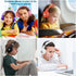 Headphones Bluetooth Wireless/Wired Kids Volume Limited 85 /110dB Over Ear Foldable Protection Headset with AUX 3.5mm Mic for Boys Girls School Pad Tablet Pink