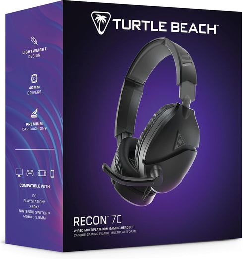 Turtle Beach Recon 70 Gaming Headset for PC, PS5, PS4, Xbox Series X|S, Xbox One, Nintendo Switch & Mobile - 3.5mm