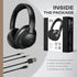 PowerLocus Bluetooth Headphones Over Ear, 50H Playtime with 4 EQ Modes, Wireless Headphones with Microphone, HiFi