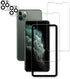 Easy Alignment Frame for iPhone 11 Pro Max Tempered Glass Screen Protector 2-Pack + Camera Lens Protector Film